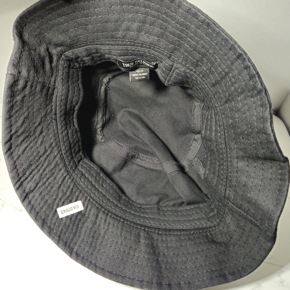 True‎ Religion Black Horseshoe Red Bucket Hat One Size Mens Womens Adult - Picture 4 of 6